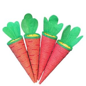 Easter Carrot Cones - Fill with Candy - Set of 4